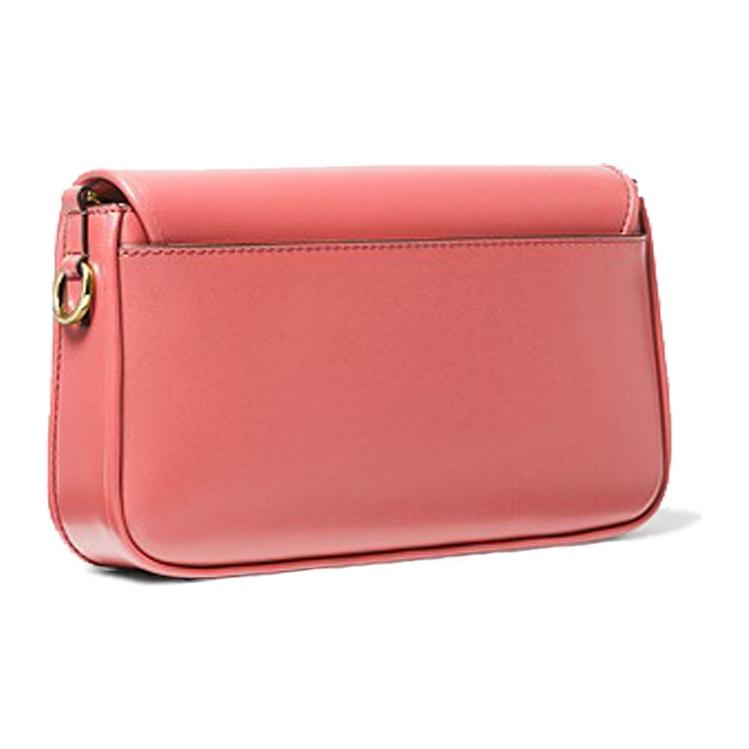 Michael Kors MK Bradshaw Новая Французская Однотонная Сумка на Клапане Винтажная из ПУ Подмышечная Сумка Сумка-Багет на Плечо Женские Сумки Розовый Цвет Чайной Розы 30S1G2BL1L-TEA-ROSE