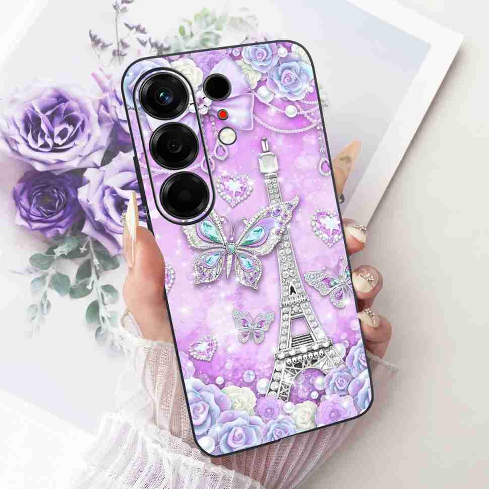 Милый расписной чехол для Tecno Camon 50 4G CN5 Мягкий силиконовый Fundas Чехлы для телефона для Tecno Camon50 4G 6.78" Черный чехол Coque