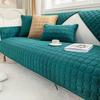 Solid Color Corduroy Sofa Cushion  Winter Plush Thickened Non-Slip Seat Cushion Simple Modern Leather Sofa Cover