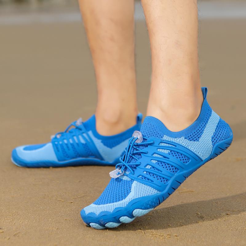 Унисекс босиком водная обувь Мужская обувь с пятью пальцами Aqua Женские дренажные пляжные спортивные сандалии для плавания Быстросохнущие кроссовки для дайвинга и пешего туризма Обувь для фитнеса