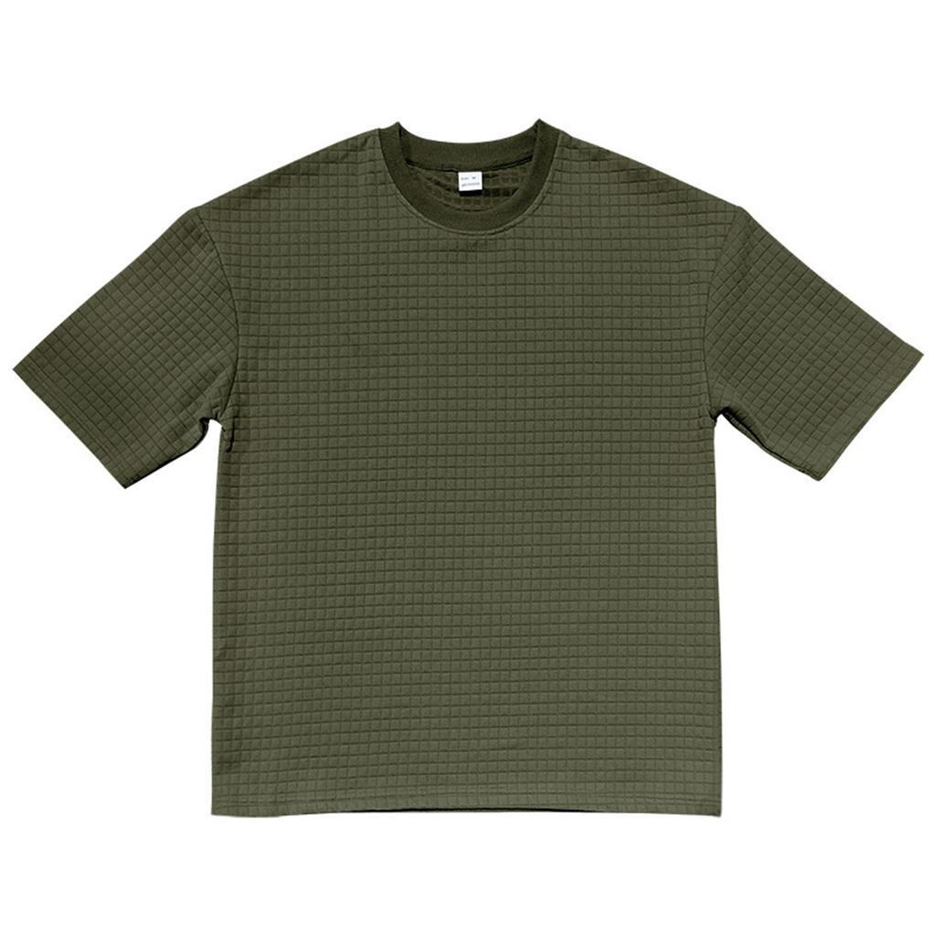 Мужские летние модные спортивные повседневные топы с короткими рукавами, мужская однотонная футболка с круглым вырезом, маленькая квадратная футболка