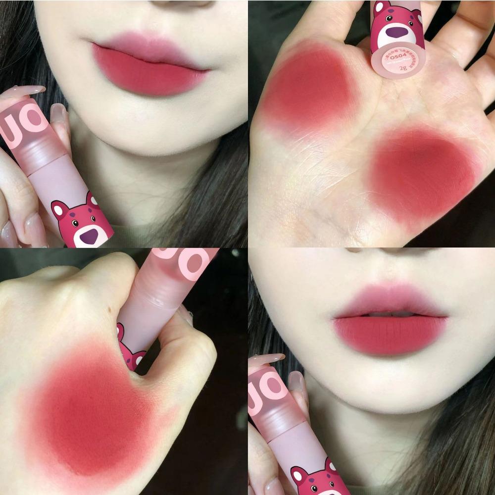 Little Bear Sweet Lip Gloss Lip Mud Nude Matte Chocolate Lipstick Красный оттенок для губ Глазурь Корейская водостойкая стойкая косметика для макияжа