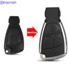 Jingyuqin New Style Silver Side Modified 3 Button Remote Key Shell Case Fob Cover For Benz CLS C E S + Battery Holder