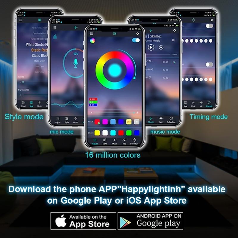 Светодиодная лента USB Bluetooth RGB 5 В Светодиодная лампа RGB Гибкая светодиодная лампа Лента RGB Телевизор Настольный экран Подсветка диодной ленты