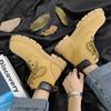 Couple High-quality Rhubarb Boots 2025 New Autumn and Winter Retro British Style Platform Short Boots Men's Casual Martin