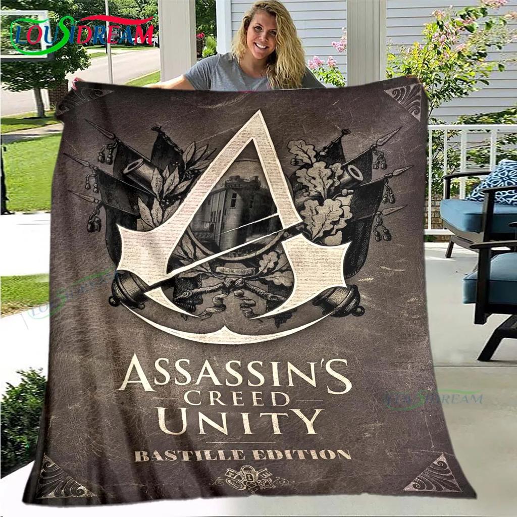 Игровое одеяло Assassin’s Creed Valhalla Мягкое одеяло Спортивное одеяло для гостиной, спальни, дивана-кровати Подарок Покрывало для путешествий, офиса, перерыва на обед