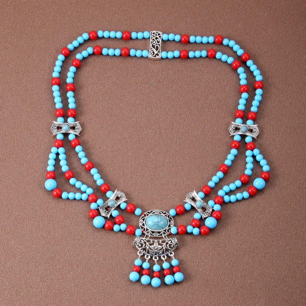 Ethnic Style Bohemia Hair Chain Tassel Women Head Chain Ethnic Style Forehead Chain Exotic Headbands Necklace
