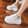 Platform White Shoes Women's 2025 New Spring and Summer Fashion Versatile Sports and Leisure Shoes Women's Muffin Inner Height Increase Women's Shoes