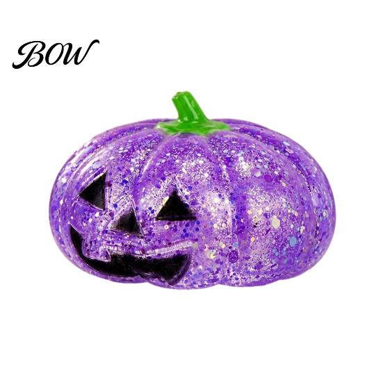 Tension Relieving Squeeze Toy Halloween Glitter Pumpkin Stress Ball, Head for Relief, Creepy Fidget Party Favors Adults