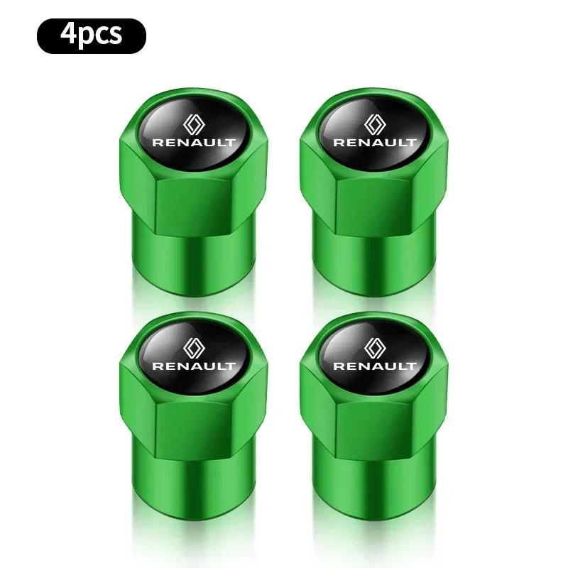 4PCS Car Tire Valve Caps Emblem Metal Cap Case Dust Covers Accessories For Renault Fluence Scenic Duster Logan Koleos Kadjar S666