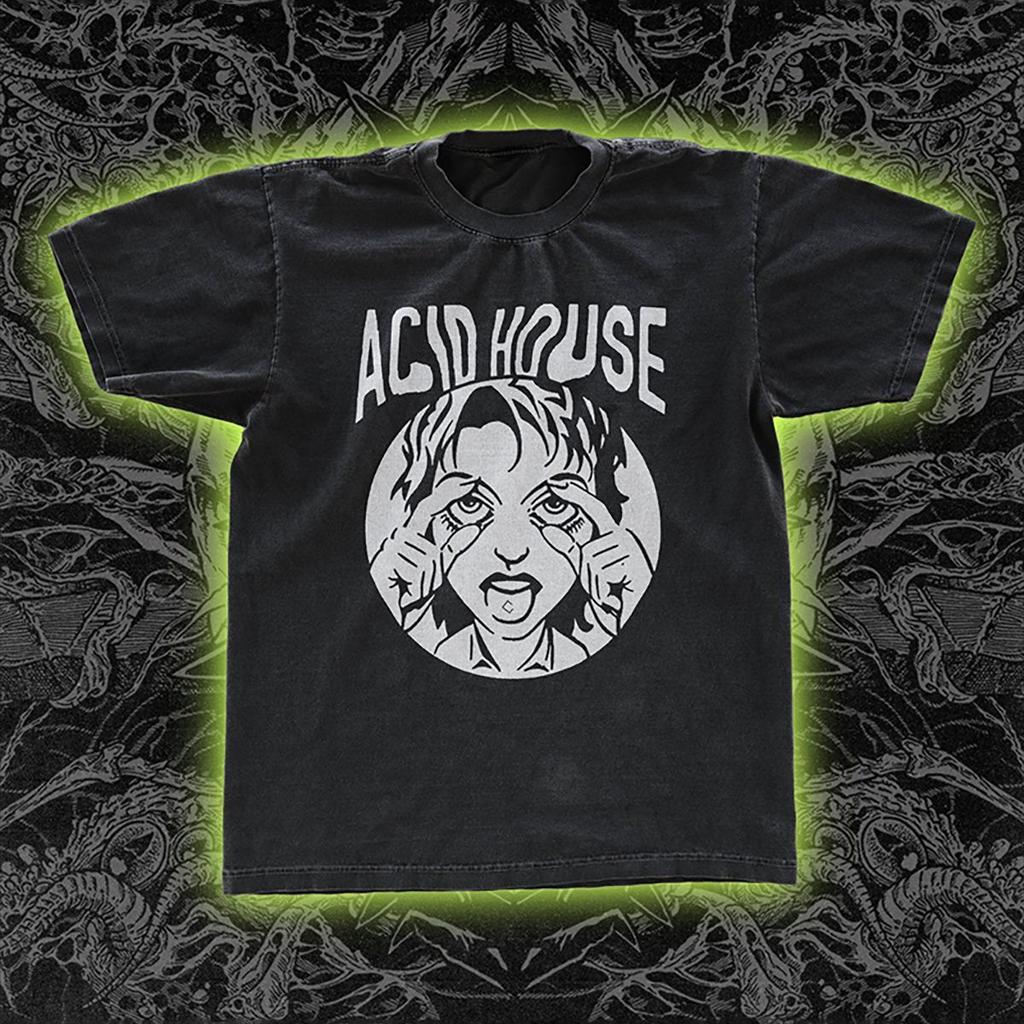 Acid House Chicago Dj Style Pure Cotton Versatile Men's and Women's Short-sleeved T-shirt