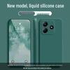 Чехол для Redmi Note 14: Однотонный Жидкий Силикон, Ударопрочный Мягкий Чехол, Полное Покрытие