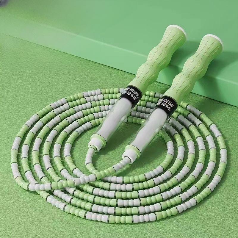 Мягкая резиновая скакалка для учеников начальной школы с бамбуковыми узлами, записываемое имя только для детей, спортивный инвентарь для детского сада, скакалка