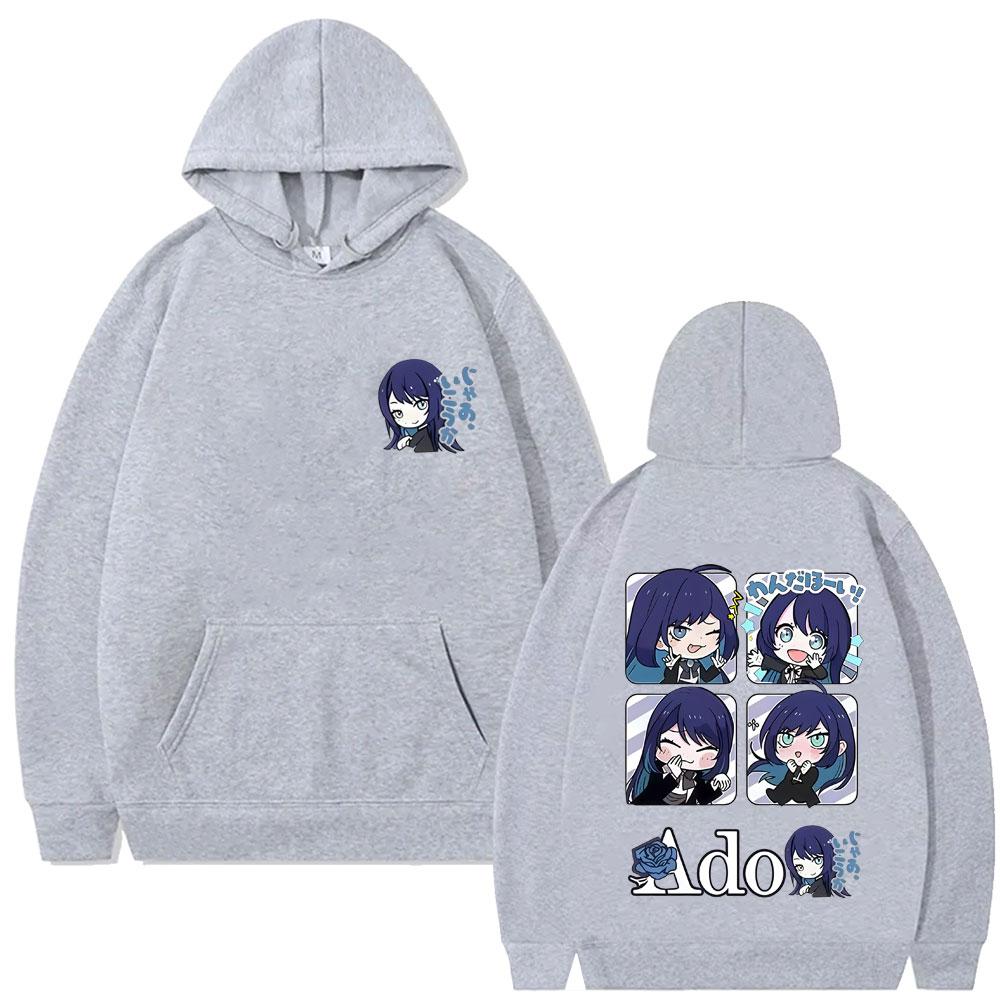 Cute Kawaii Ado Cartoon Style Hoodie Fans Gift Men's Women's Casual Oversized Sweatshirt Unisex Japanese Style Hoodies