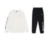 Li Ning Training Series Logo Print Loose Pullover Long Sleeve Sweatshirt Comfortable Versatile Long Pants Casual Sports Suit YYKU181-1+-AWDRF44-3