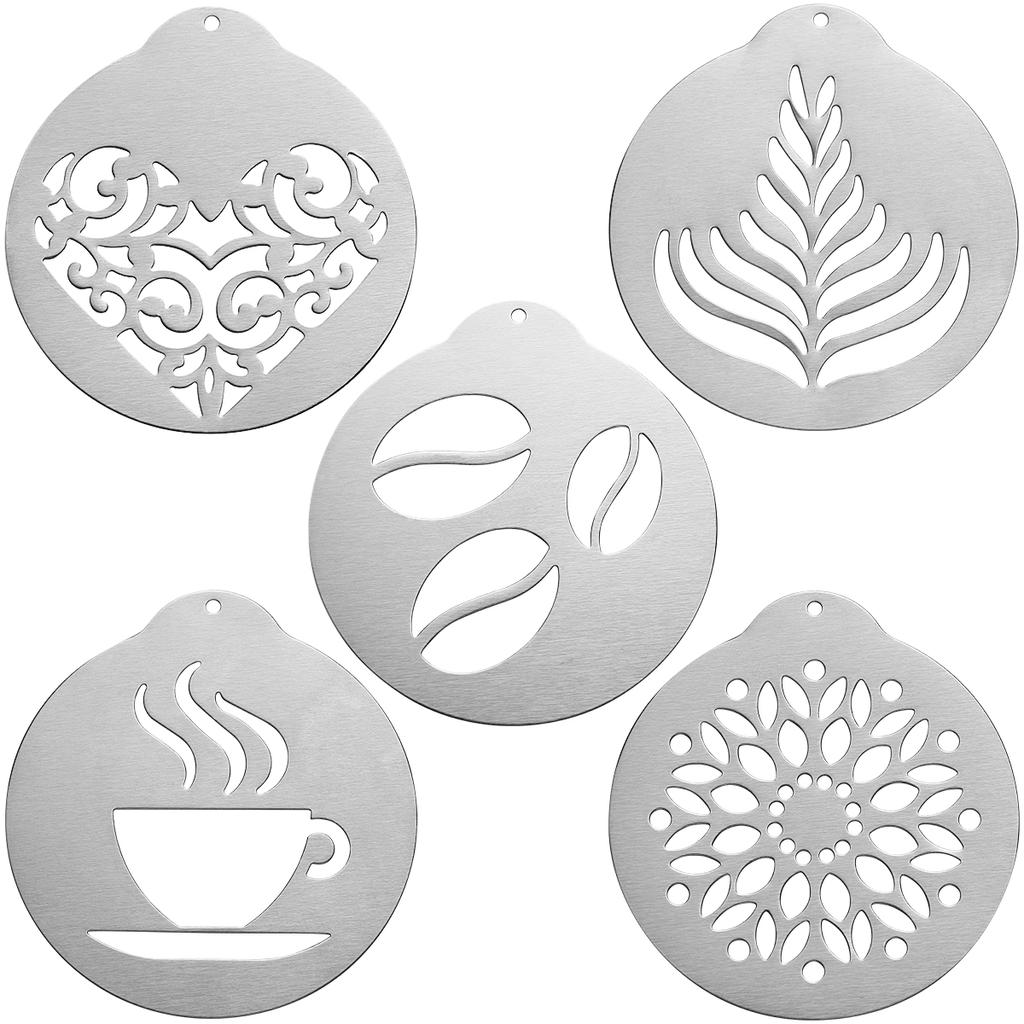 Decor Coffee Stencils Cappuccino Templates Cake Decorating Tool Biscuit Chocolate Garland Mold