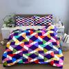 Geometric Colorful Triangle Design Bedding Duvet Cover Set Duvet Cover Pillowcases (1 * Duvet Cover 2 * Pillowcases, without duvet insert)