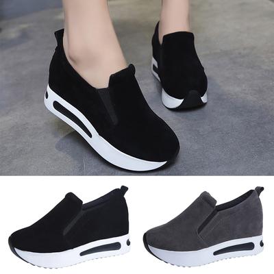 Женская весенняя дорожная обувь Sagit, повседневная обувь из флока на толстой подошве без шнуровки