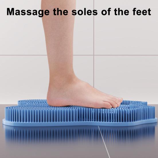 Силиконовая щетка для ванны с основанием на присосках, массажер для ног, скраббер, мягкая щетина, массажная щетка, универсальная щетка для спины