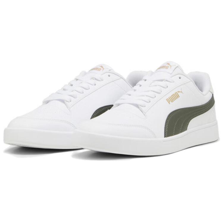Puma Shuffle Удобные Легкие Низкие Кроссовки Унисекс Кроссовки Белый Зеленый 309668-27