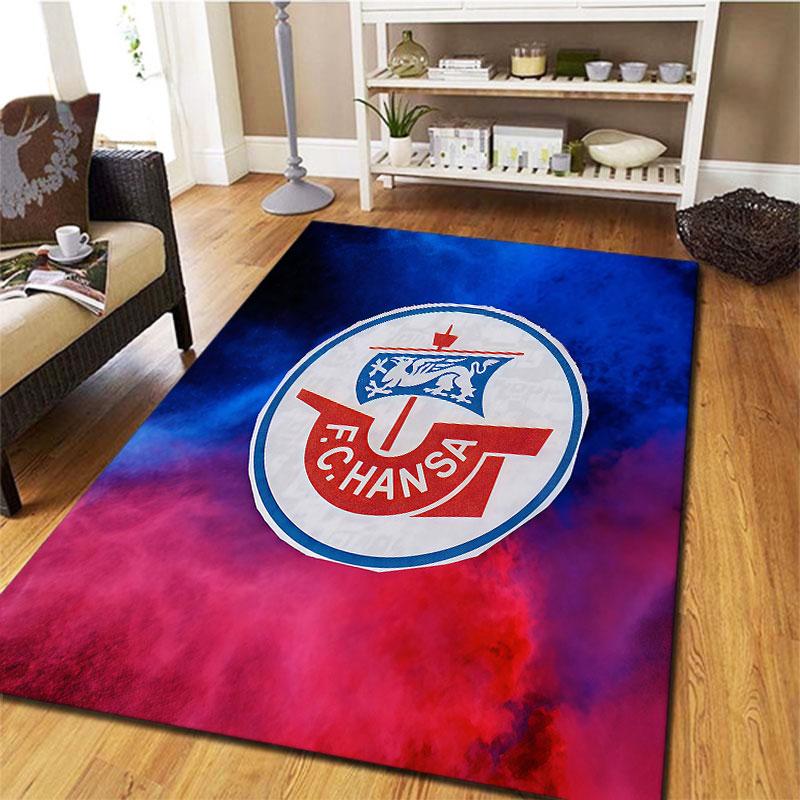 F.C. Hansa Rostock Carpet Rug for Living Room Bedroom Home Sofa Decoration,Kids play Non-slip Floor Mat