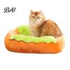 Washable Cat Nest Hot Dog Pet Bed, Removable Mat, Cozy Plush Playful Animal Bed Cute for Small Dogs Cats Indoor Use Cover