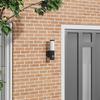 Outdoor Wall Lamp Black 15 x 7.5 x 33 cm Stainless Steel and Plastic