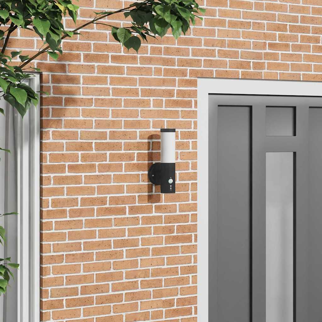 Outdoor Wall Lamp Black 15 x 7.5 x 33 cm Stainless Steel and Plastic