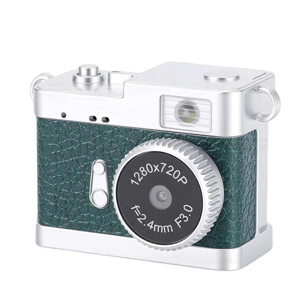 Keychain Camera 720P HD 5MP Digital Tiny Camera Video Recorder with 0.96in LCD Screen 32GB Memory Card LED Fill Light