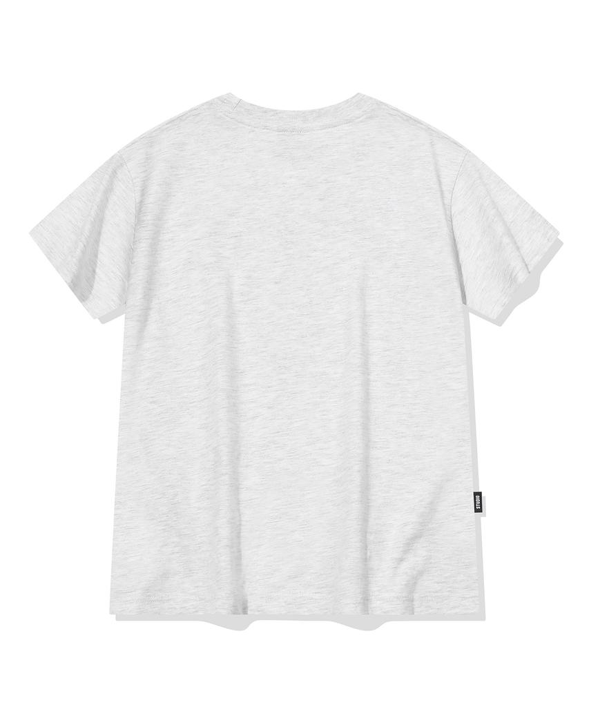 CPGN STUDIO Miyucat Crop Short Sleeve T-Shirt Melinge White