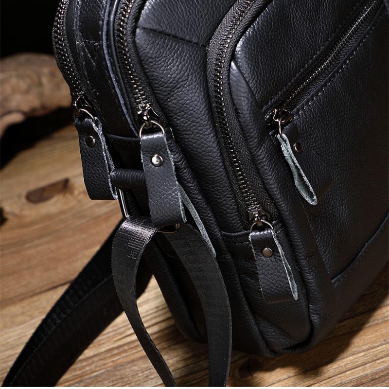 Новая популярная уличная сумка через плечо из кожи, деловая многофункциональная мужская мягкая кожаная повседневная сумка-мессенджер для мужчин