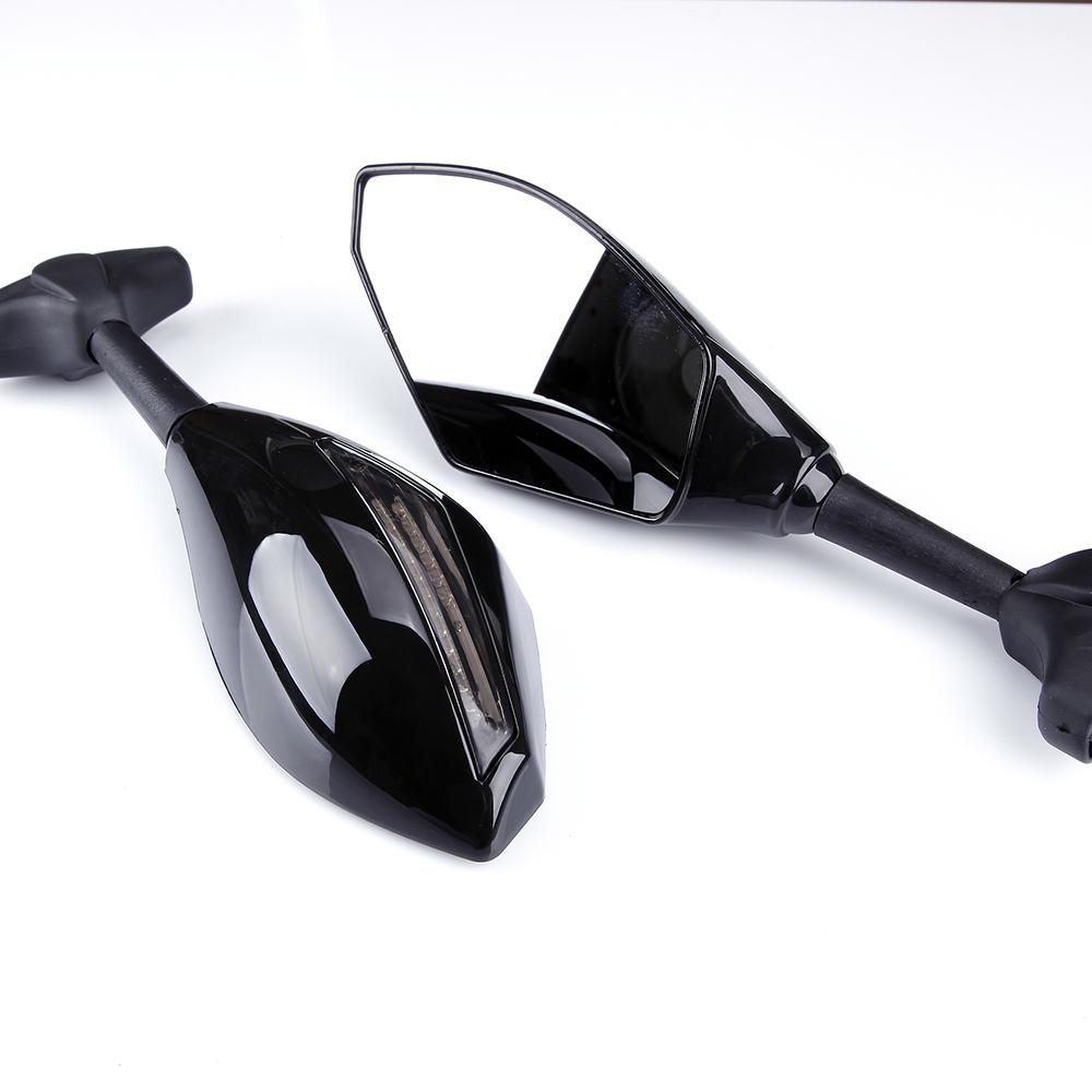 1 пара мотоциклетных зеркал заднего вида со светодиодными указателями поворота для Yamaha YZF R1 R6 2000-2008 YZF R6S 2006-200 YZF R6 1999-2008