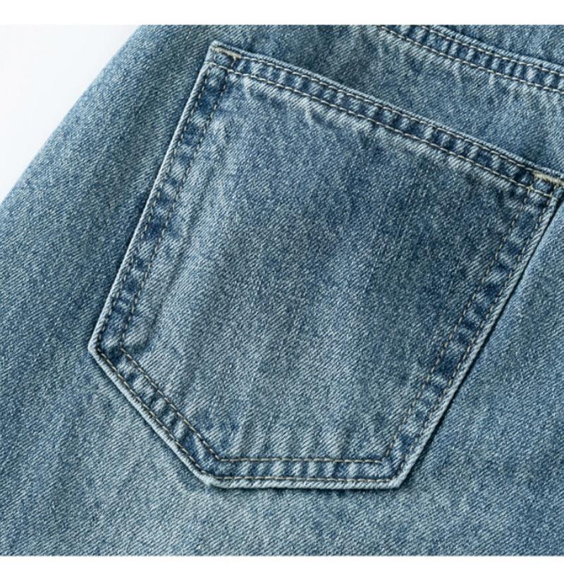 Vintage Blue Casual Wide Leg Jeans for Women Fashion Slim High Waist Loose Straight Denim Pants Woman Oversized Office Lady Trouser 24201