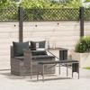 VidaXL 3-piece Garden Dining Set Gray Cushions Wicker, Outdoor Dining Set, Furniture of 4104183