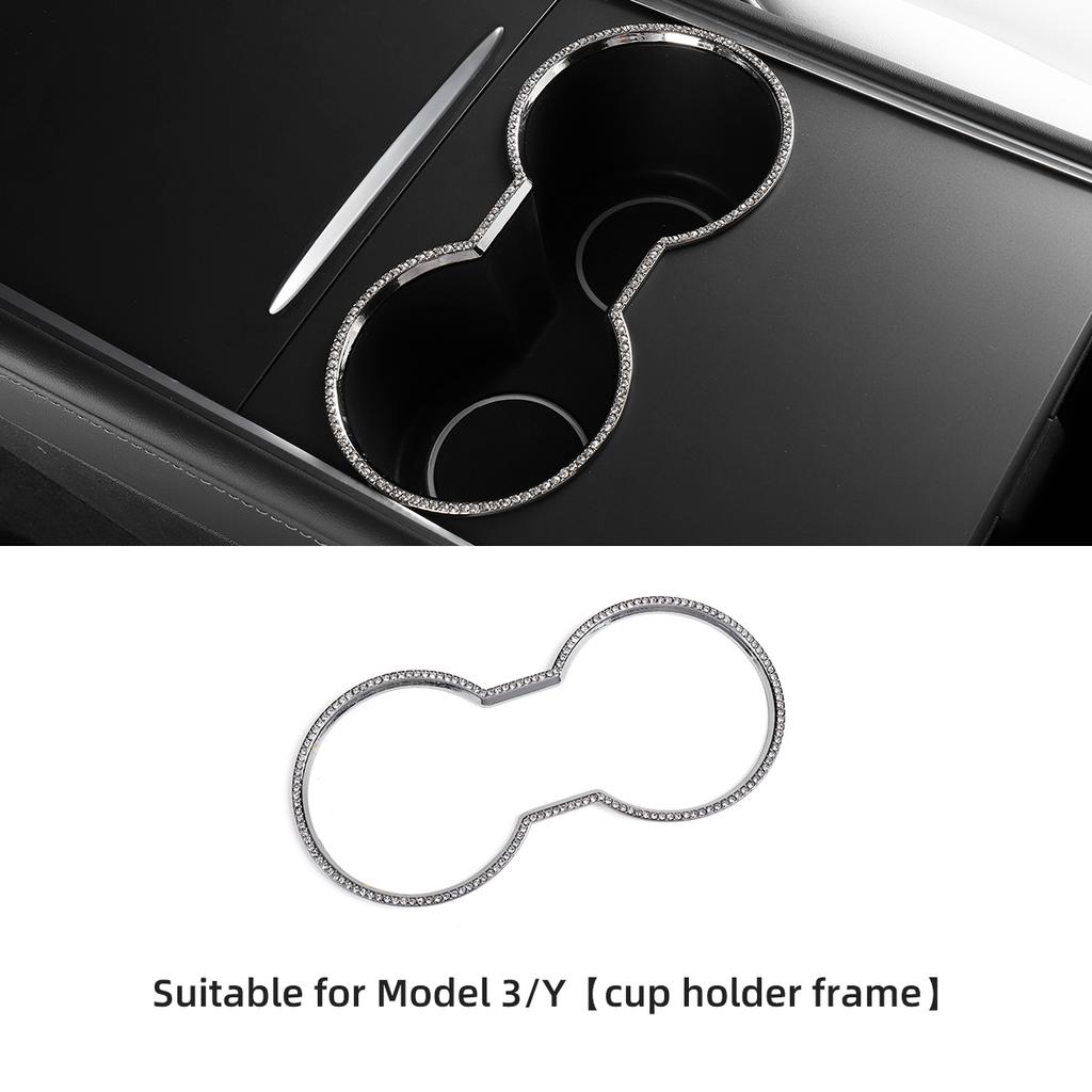 Для Tesla Model 3 ModelY Роскошный Алмазный патч Автомобильный руль Центральный контрольный держатель для чашки Воздуховыпускное отверстие Интерьер