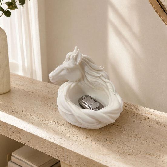3D Horse Storage Bowl, Jewelry Tray, Trinket Dish, Desktop Storage Container for Keys Rings Earrings Bracelets Sundries