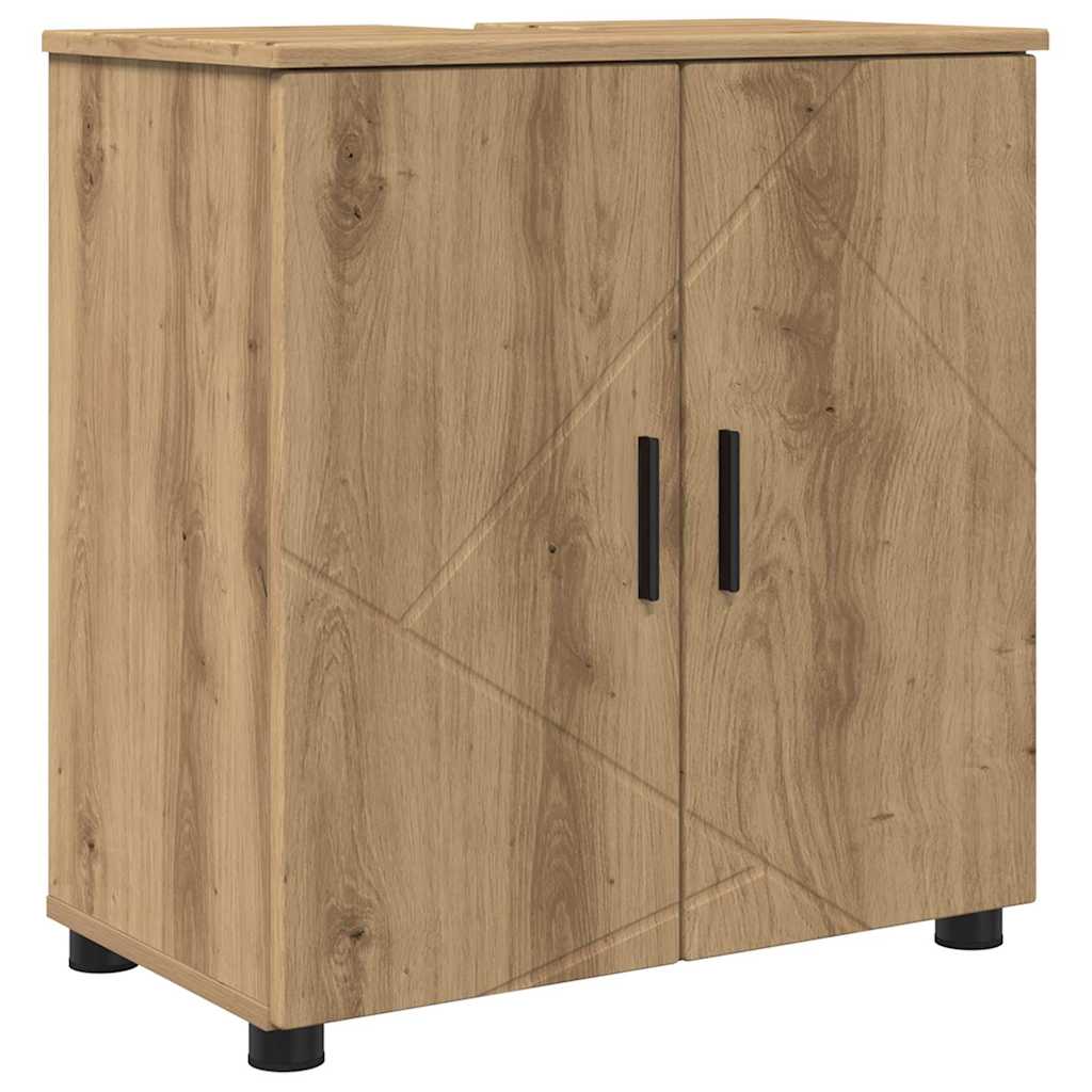 Bathroom Cabinet with Storage Artisan Oak Finish 61 x 35 x 64 cm