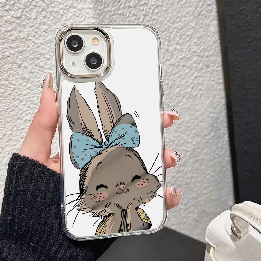 Милый Чехол Для Телефона С Узором Котенка И Зеркалом Для IPhone 17 Pro Max 16 13 11 15 14 12 Air 16 17 15 Модный Защитный Чехол Funda