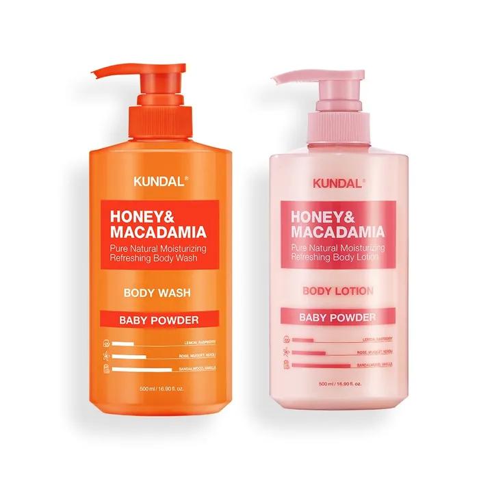 Kundal Best Perfume Body Care Set (Pure Body Wash 500ml + Pure Body Lotion 500ml)
