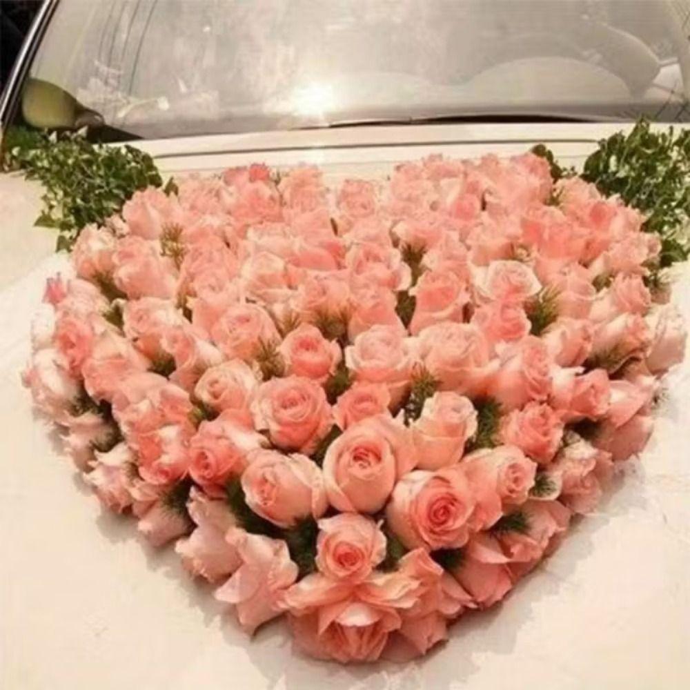 With Suction Cup Floral Bricks Heart Shaped Flower Mud Florist Sponge Vehicle Decoration