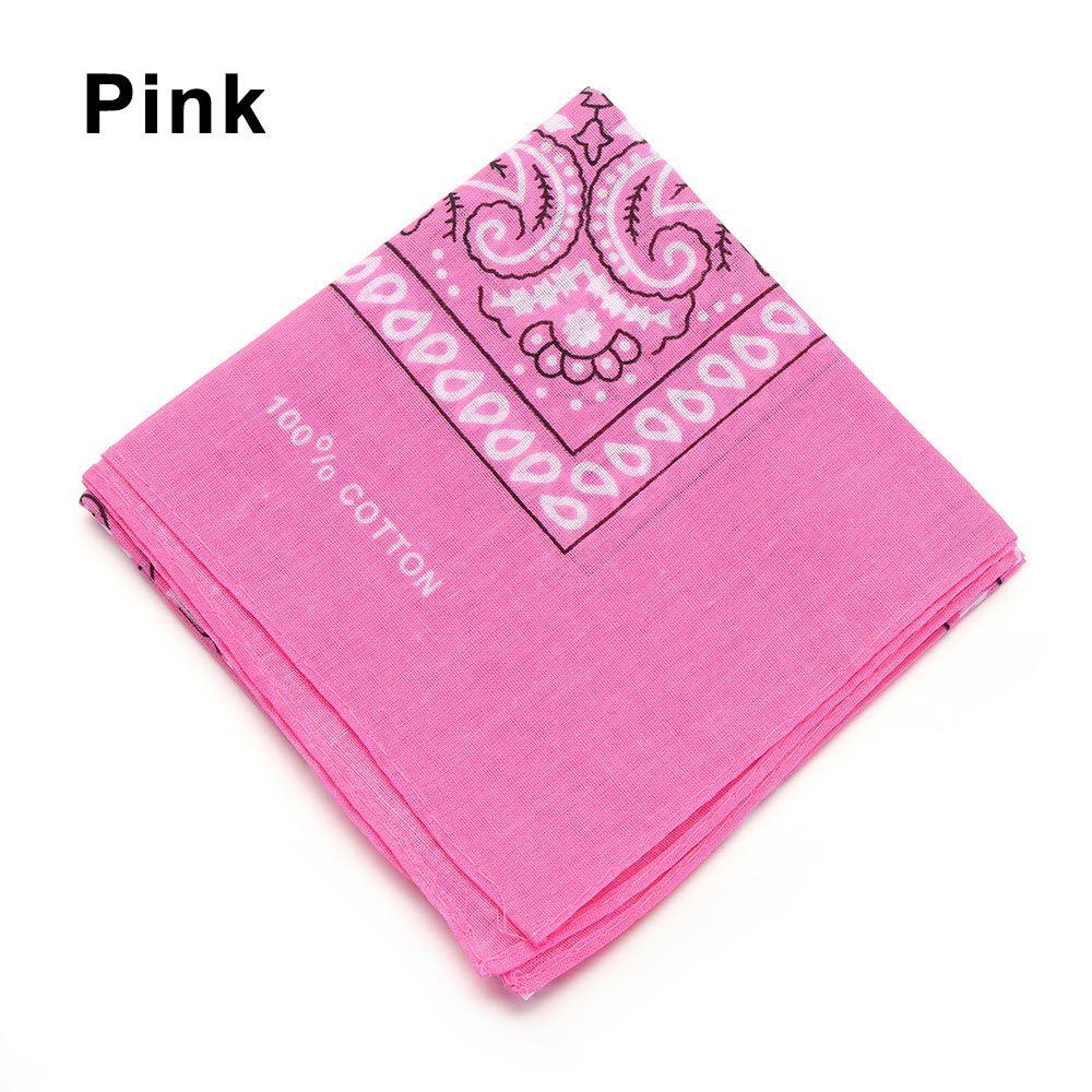 Головной убор Носовой платок 100% Хлопок Повязка для волос Пейсли Бандана Принтованные Квадратные Шарфы Напульсник