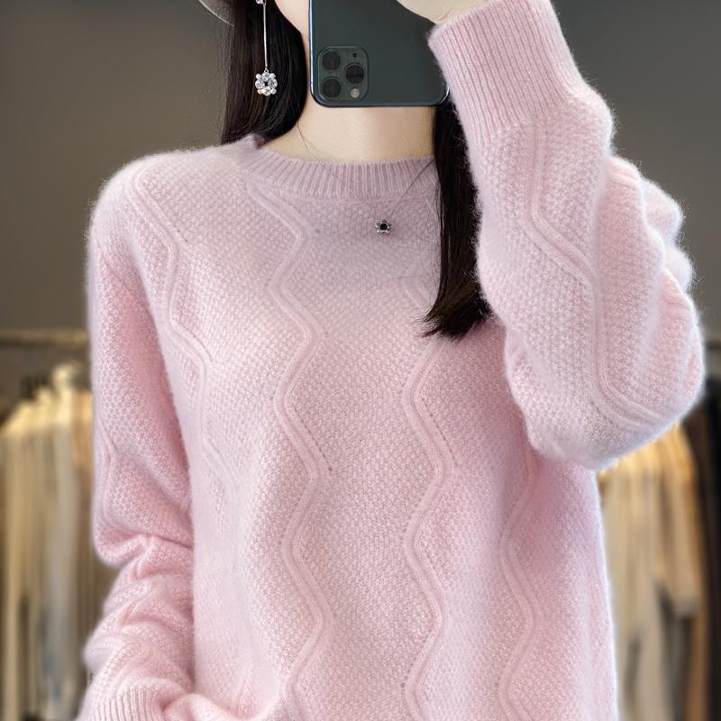 Женский кашемировый свитер Qinghe кашемир 30% кашемир 70% шерсть осенне-зимний кашемировый толстый пуловер мягкий и теплый