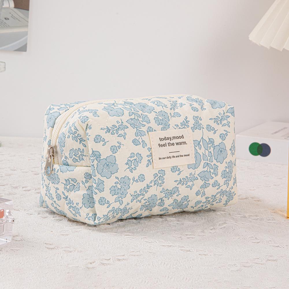 Стеганый красный клетчатый набор из 3 косметичек с клатчем большой вместимости