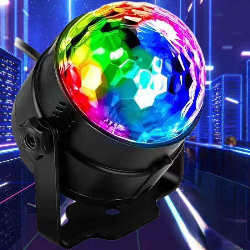 USB Магическая вращающаяся RGB Диско-шар Свет для вечеринок, баров и Рождественских украшений