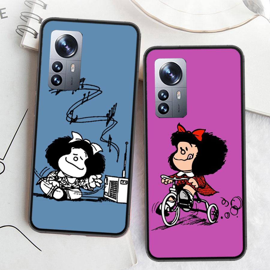 Mafalda Cartoon Phone Case For Xiaomi 14 F7 Ultra Mi 15 Poco M6 M5S F6 F5 F3 X7 X6 X5 X3 11T 10T Pro 11 Lite Cover Coque TPU Sof