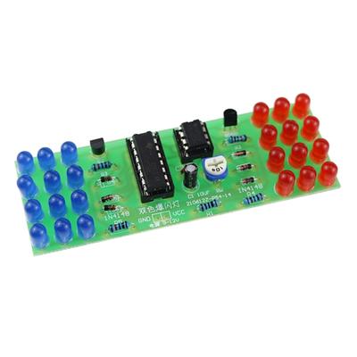 NE555 CD4017 ИС Светодиодные Электронные Наборы Красный Синий Двухцветный Набор для DIY Стробоскоп Электронный Набор Мигающие Огни Компоненты