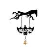 Acrylic Halloween Ghost Swinging Doorbell Sounding Bat Doorstep Bells Funny Bat Wind Chime  Bar