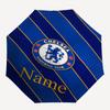Custom Name Chelsea Football Club Theme Automatic Umbrella, Lightweight & Portable, 8 Rib, Perfect for Outdoor Travel, Birthdays, Christmas, Gifts.