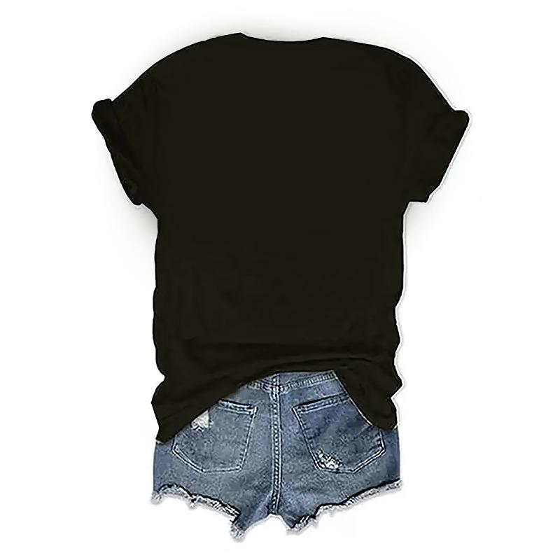 Европейский размер В 80-е, Винтажный стиль, Футболка с графическим принтом, Повседневная футболка с коротким рукавом и круглым вырезом для лета и весны, Женская одежда