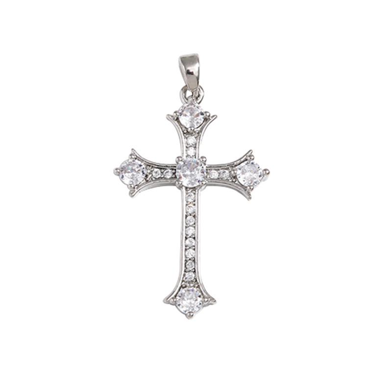 Панк Стиль Медная Циркониевая Подвеска Крест